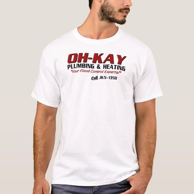 OH-KAY Klempnerarbeit u. Heizung T-Shirt (Vorderseite)