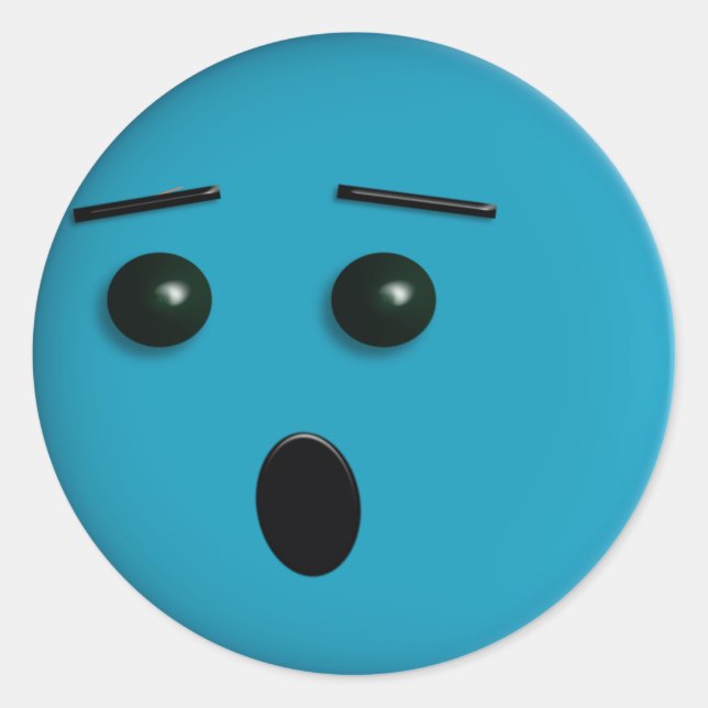 Oh kein ängstliches Gesicht Runder Aufkleber (Vorderseite)