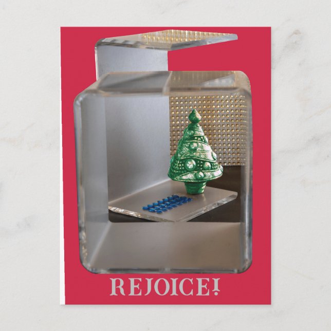 Oh, komm, Emmanuel CHRISTMAS TREE Christlich Postkarte (Vorderseite)