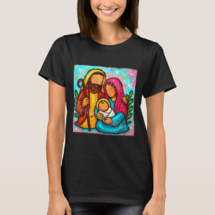 Oh kommt lasst uns ihn anbeten Jesus Krippen Szene T-Shirt