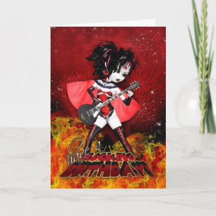 Oh La Birthday Card - Rocking Birthday Vampire Karte