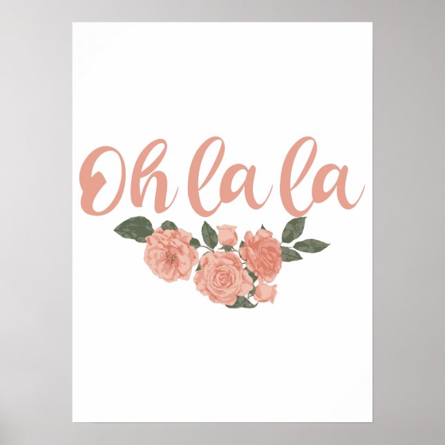 Oh La - Französische Redewendungen Poster (Vorne)