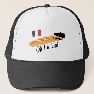 Oh La - Französisches Baguette - Funny Francophile Truckerkappe