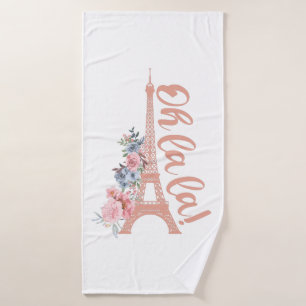 Oh La La - Eiffel Tower Paris Frankreich Badehandtuch