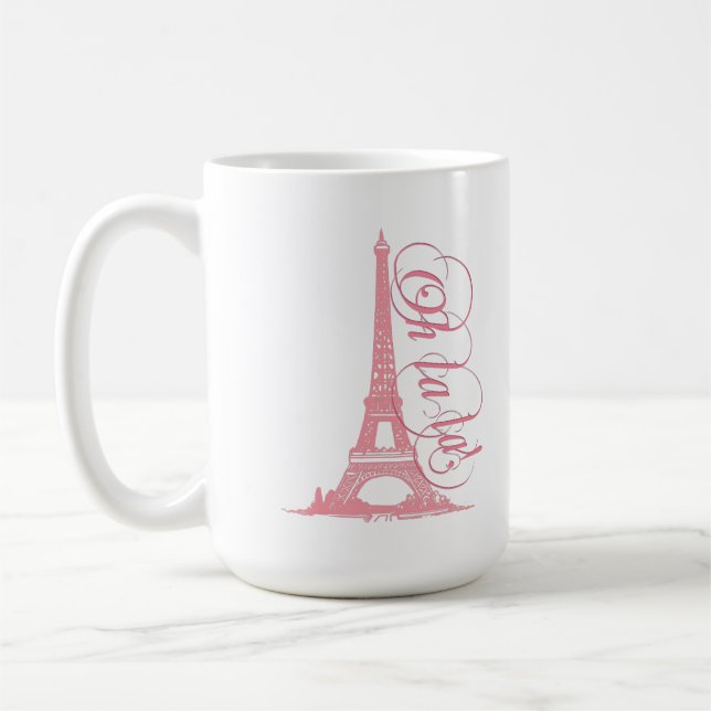 Oh La La - Eiffel Tower Paris Frankreich Kaffeetasse (Links)
