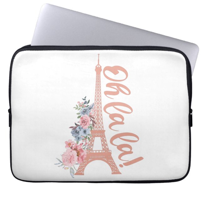 Oh La La - Eiffel Tower Paris Frankreich Laptopschutzhülle (Vorderseite)