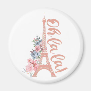 Oh La La - Eiffel Tower Paris Frankreich Magnet