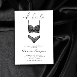 Oh la la Lingerie Brautparty Spitze BH Einladung
