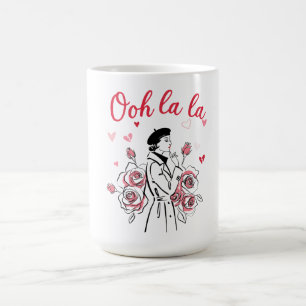 Oh La La Paris Mädchen – Romantische französische  Kaffeetasse