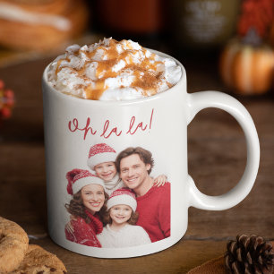 Oh La La Personalisierter Familien-Foto-Mug Kaffeetasse