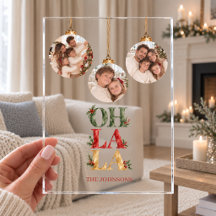 OH LA LA Weihnachts-Foto-Acrylkarten