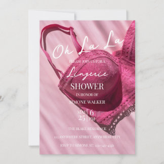 Oh La Pink Lingerie Bridal Dusche Einladung