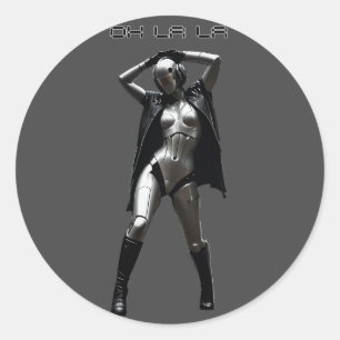 Oh La Runder Aufkleber