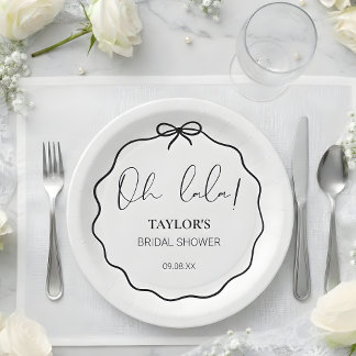 Oh Lala! | Modern Minimalist Bridal Shower  Pappteller