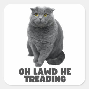 Oh Lawd He Treading Quadratischer Aufkleber