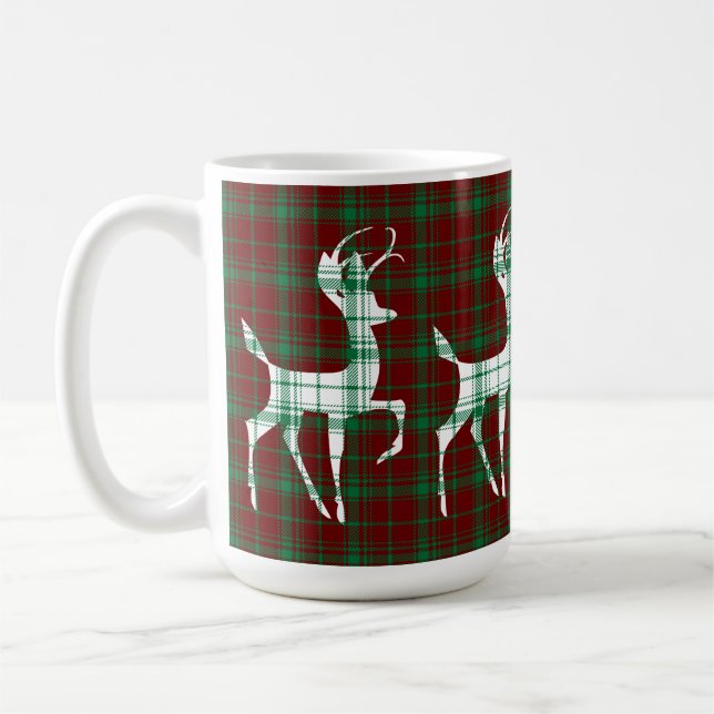 "Oh, liebe" Weihnachten Kariert Kaffeetasse (Links)