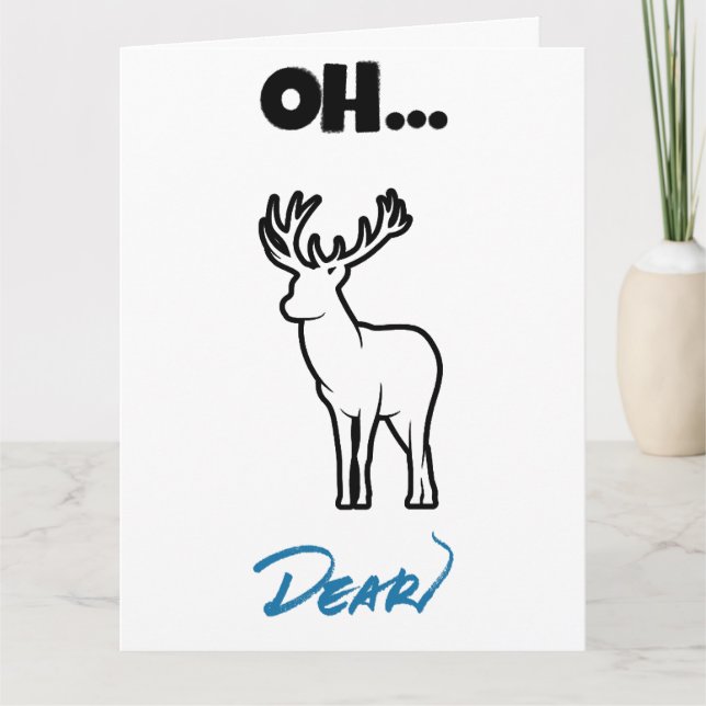 Oh, lieber Funny Belated Geburtstag Karte (Vorderseite)