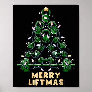 Oh Liftmas Tree Kettlebell Gym Ugly Weihnachten Poster