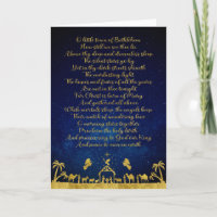 Oh Little Town of Bethlehem Gold Nativity Carol