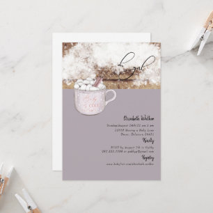 Oh Mädchen Heiße Schokolade Rustikal Baby Es ist k Einladung