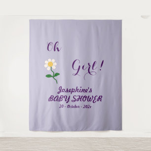 Oh Mädchen! Süße Daisy Baby Girl Shower Rückwand Wandteppich