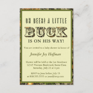 Oh Mann, ein kleiner Schwanz ist auf dem Weg! Camo Einladung