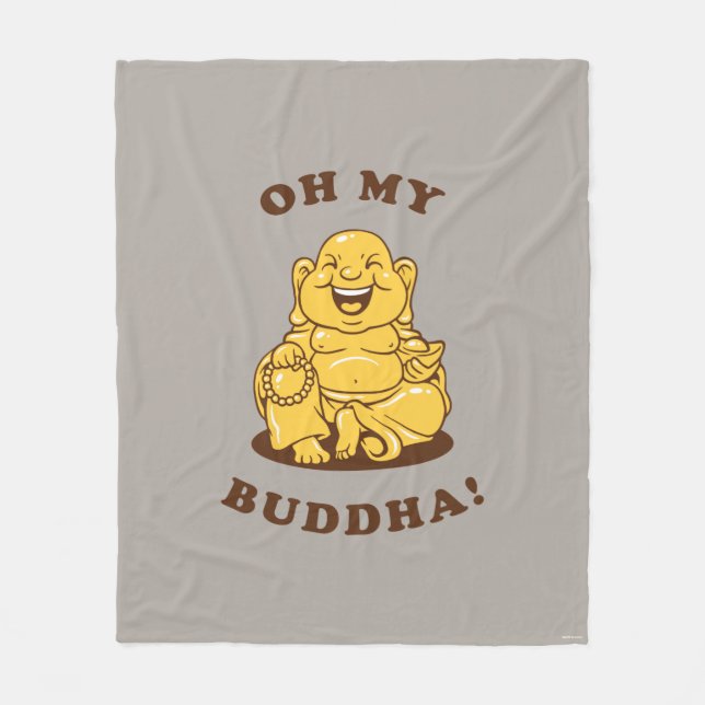 Oh mein Buddha Fleecedecke (Vorderseite)