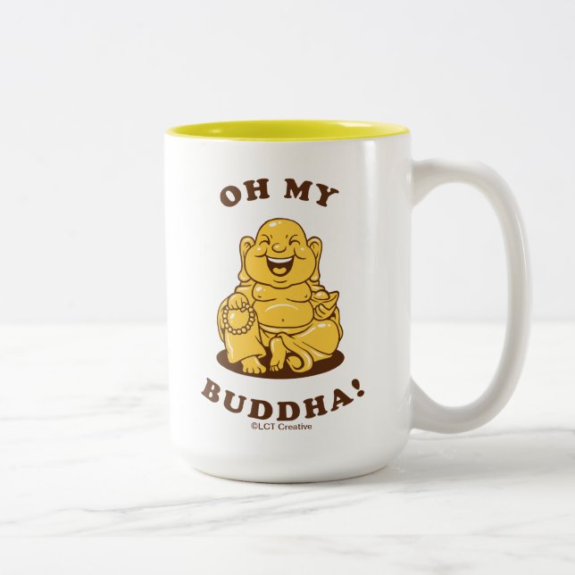 Oh mein Buddha Zweifarbige Tasse (Rechts)