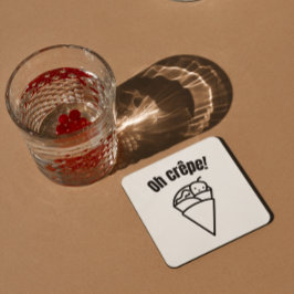 Oh mein Crêpe! Funny Niedlich Minimalistic Food Getränkeuntersetzer