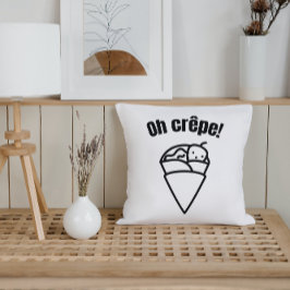 Oh mein Crêpe! Funny Niedlich Minimalistic Food Kissen