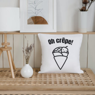 Oh mein Crêpe! Funny Niedlich Minimalistic Food Kissen