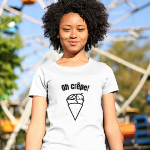 Oh mein Crêpe! Funny Niedlich Minimalistic Food T-Shirt