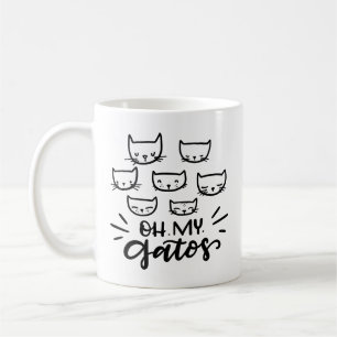 Oh, mein Gatos, Handgezeichnet Kaffeetasse