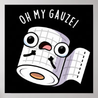 Oh mein Gauze Funny First Aid Puff Dark BG