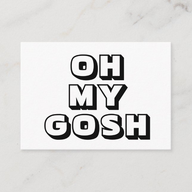 Oh mein Gott, Gott, Schwarz-weiße Karte (Vorderseite)