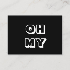 Oh mein Gott, Gott, Schwarz-weiße Karte