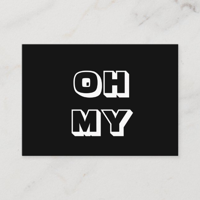 Oh mein Gott, Gott, Schwarz-weiße Karte (Vorderseite)