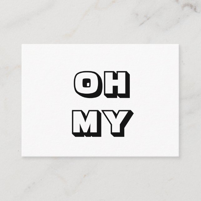 Oh mein Gott, Gott, Schwarz-weiße Karte (Vorderseite)