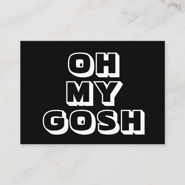 Oh mein Gott, Gott, Schwarz-weiße Karte (Vorderseite)