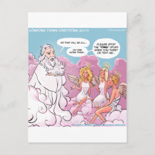 Oh mein Gott (OMG) Engel Text Funny Postkarte