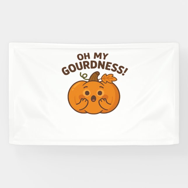 Oh mein Gott! - Überraschender Pumpkin Kawaii Art  Banner (Horizontal)