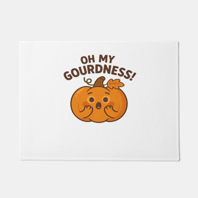 Oh mein Gott! - Überraschender Pumpkin Kawaii Art  Fußmatte (Vorderseite)