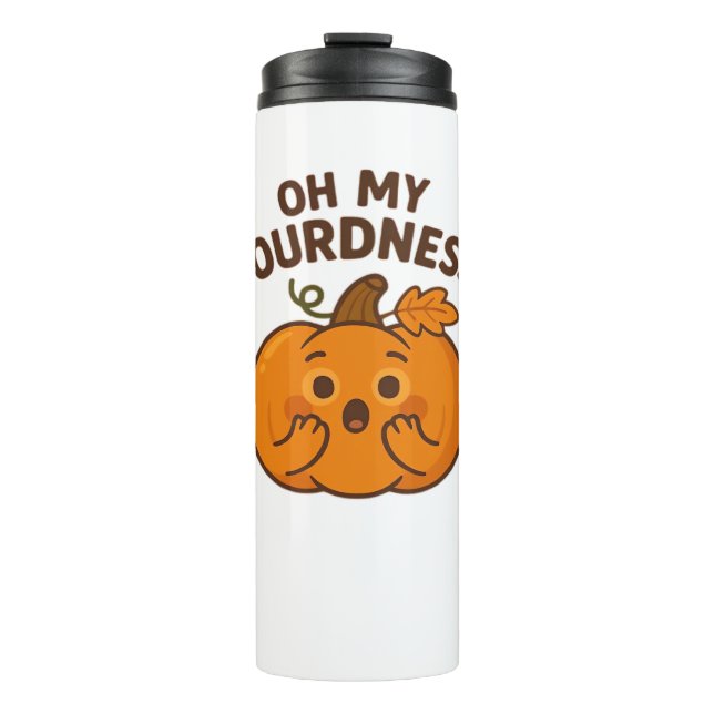 Oh mein Gott! - Überraschender Pumpkin Kawaii Art  Thermosbecher (Vorderseite)