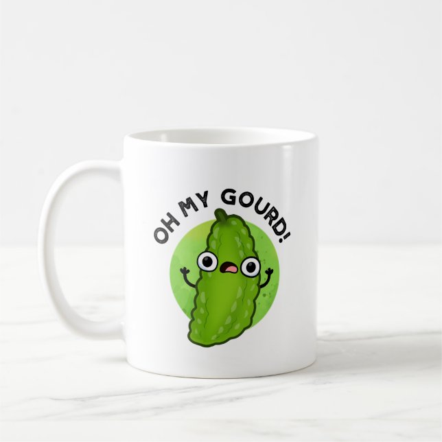 Oh mein Gourd Funny Veggie Pun Kaffeetasse (Links)