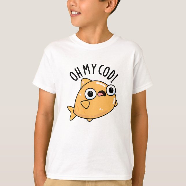 Oh mein Kabeljau Funny Fish Puff T-Shirt (Vorderseite)