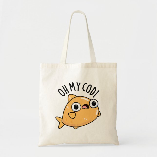 Oh mein Kabeljau Funny Fish Puff Tragetasche (Vorne)