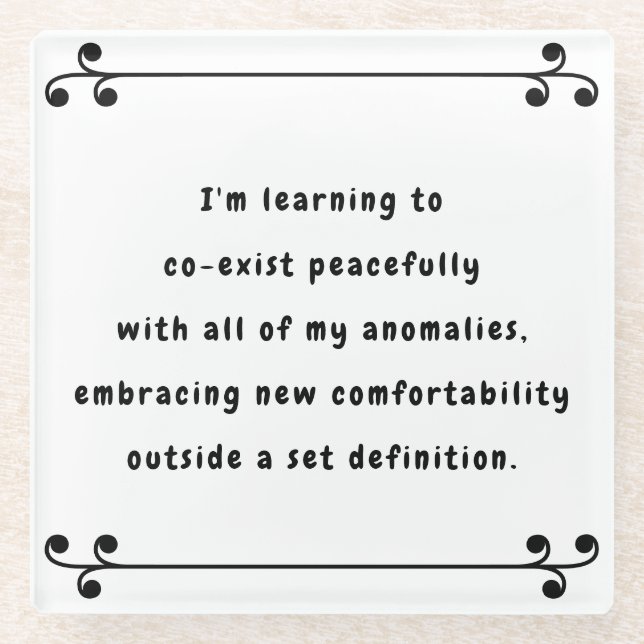 Oh mein Mantra Glasuntersetzer (Vorderseite)