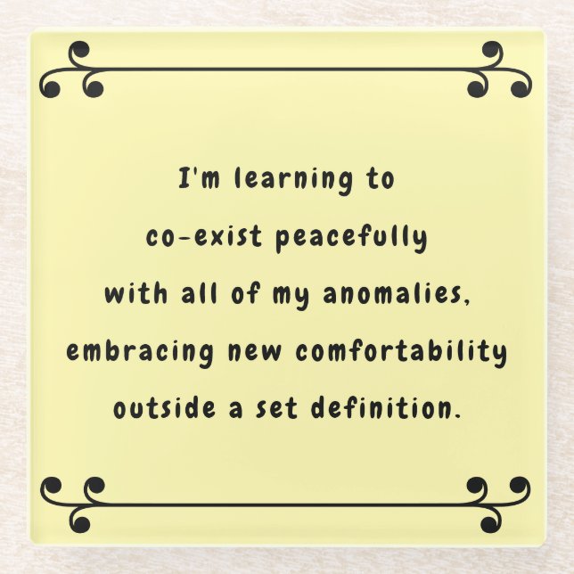 Oh mein Mantra Glasuntersetzer (Vorderseite)