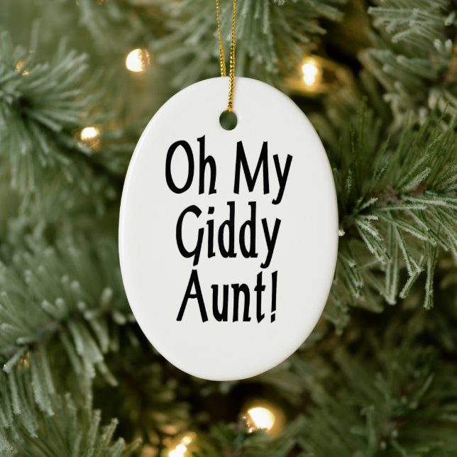 Oh meine Giddy-Tante! Keramik Ornament (Baum)