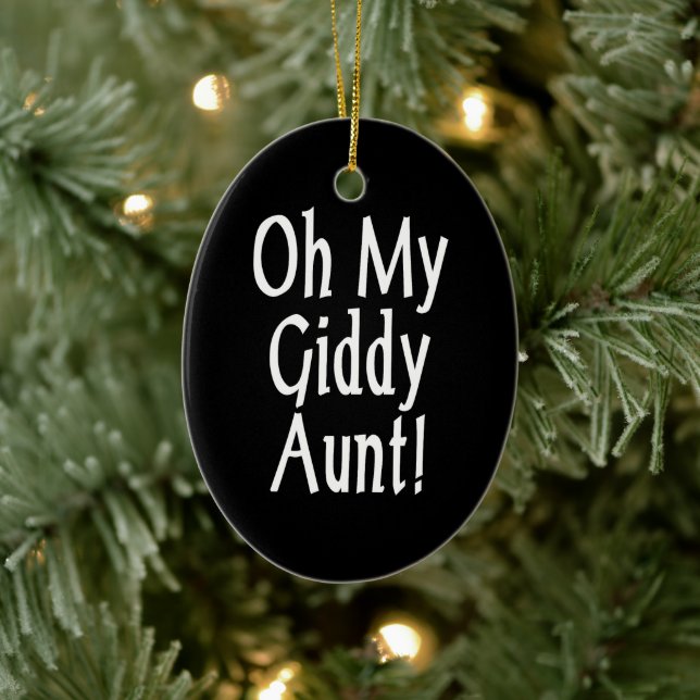 Oh meine Giddy-Tante! Keramik Ornament (Baum)